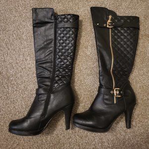 Boots with gold accent